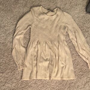 Roolee Cream Textured Knit Top